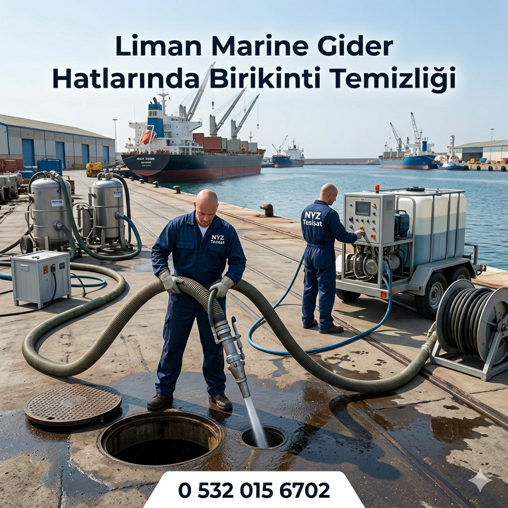 Liman Marine Gider Hatlarında Birikinti Temizliği